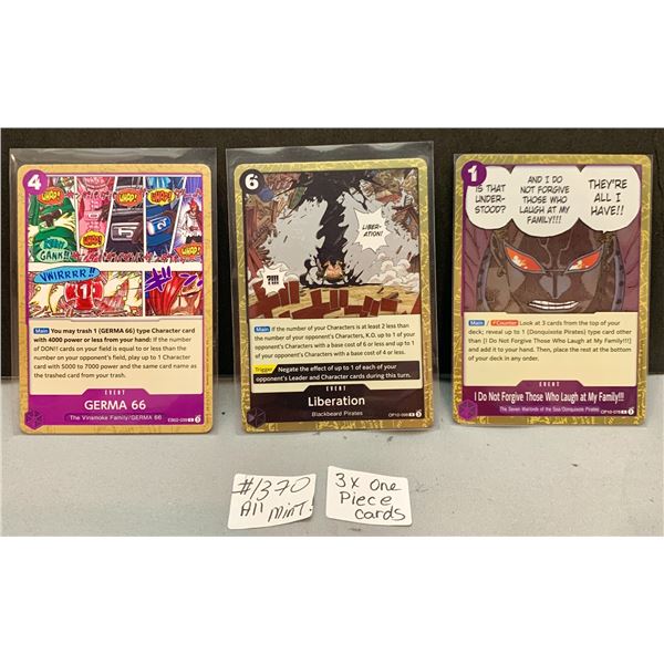 (3) One Piece Gold Foil Cards – All Mint