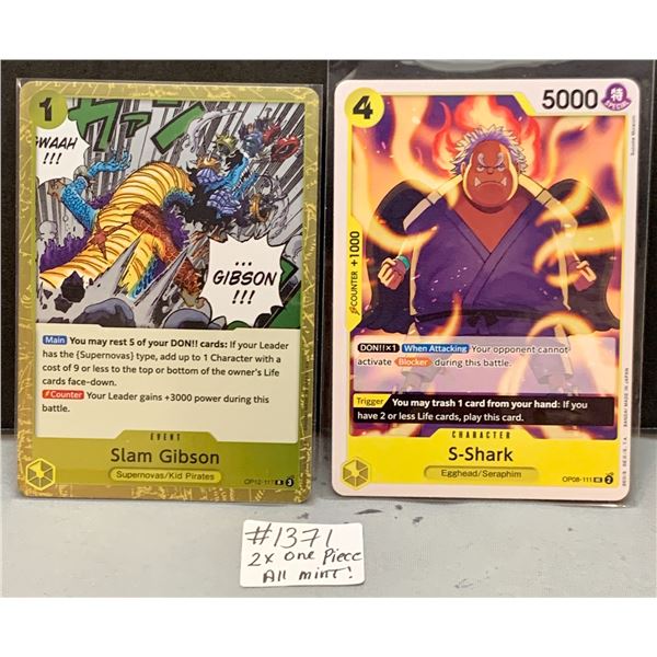 (2) One Piece Cards – Gold Foil and Normal – Mint