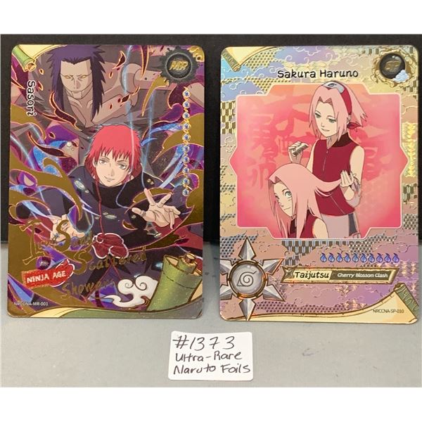(2) Naruto Ninja Age Textured Foil Ultra-Rare Cards
