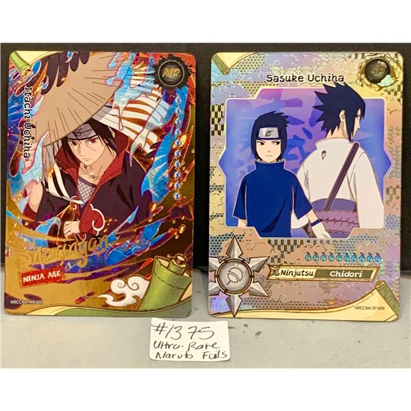 (2) Naruto Ninja Age Textured Foil Ultra-Rare Cards - Mint
