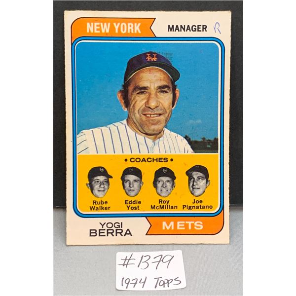 1974 Topps Yogi Berra Baseball Card
