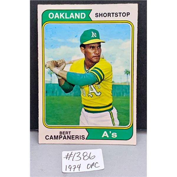 Bert Campaneris Baseball HOF 1974 OPC Baseball Card