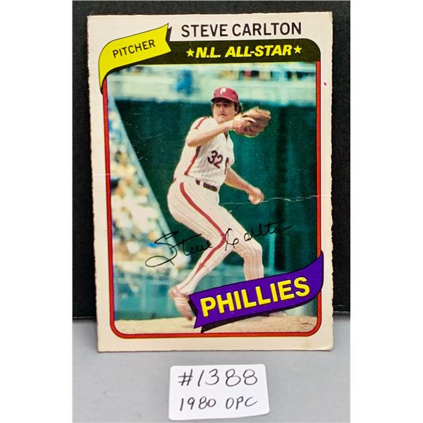 Steve Carleton Baseball HOF 1980 OPC Baseball Card