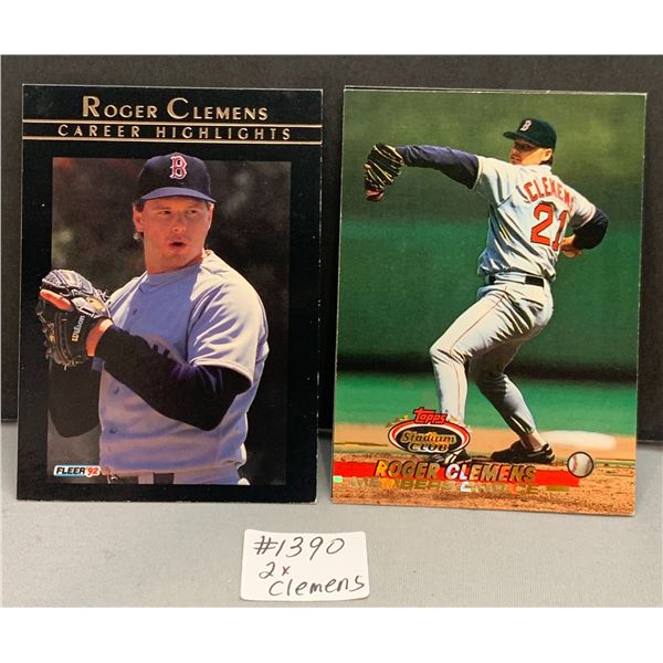 (2) 1992 Roger Clemens - 7x Cy Young Award Winner - Baseball Cards