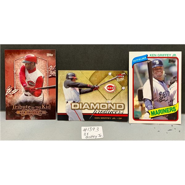 Ken Griffey Jr. Baseball HOF 3-Card Lot