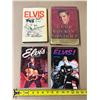 Image 1 : Collection of vintage Elvis Presley memorabilia featuring books and a calendar.