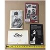 Image 2 : Collection of vintage Elvis Presley memorabilia featuring books and a calendar.