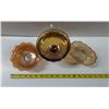 Image 2 : (3) Pearlescent Glass Candy Dishes