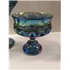 Image 2 : (3) Iridescent Blue Glass Pieces