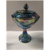 Image 3 : (3) Iridescent Blue Glass Pieces