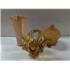 Image 1 : Orange & Amber Vintage Glass Lot