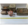 Image 1 : Vintage Tin Lot – Riley’s Toffee, Mazawatee Tea