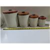 Image 3 : (3) Sets Vintage Nesting Tin Cannisters – (2) 3-Piece Sets & (1) 4-Piece Set