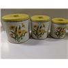 Image 4 : (3) Sets Vintage Nesting Tin Cannisters – (2) 3-Piece Sets & (1) 4-Piece Set