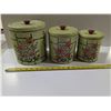 Image 6 : (3) Sets Vintage Nesting Tin Cannisters – (2) 3-Piece Sets & (1) 4-Piece Set
