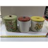Image 8 : (3) Sets Vintage Nesting Tin Cannisters – (2) 3-Piece Sets & (1) 4-Piece Set