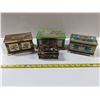 Image 1 : (4) Vintage Tins - Jewelry Box Style & Coin Bank