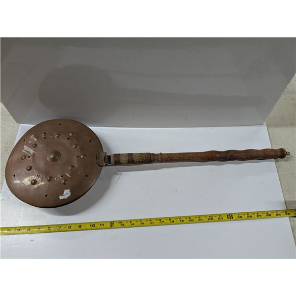 Antique Copper Bed Warmer Pan