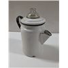 Image 3 : Vintage Enamelware Coffee Percolator w/ Glass Topper