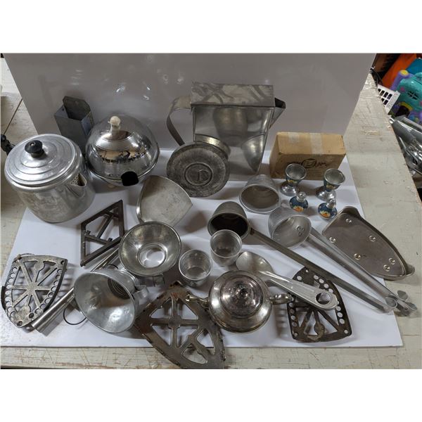 Mixed Metal Kitchenware & Housewares Lot
