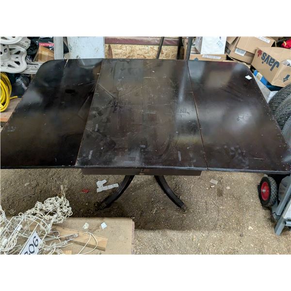 Vintage Wood Rectangular Dropleaf Table w/ One Drawer – 57.5”x 36”x 28[x=