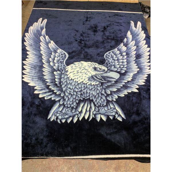 Fleece Blanket: Bald Eagle, 92"x 77" - Unused/Like New