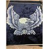 Image 1 : Fleece Blanket: Bald Eagle, 92"x 77" - Unused/Like New