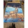 Image 1 : Fleece Blanket: Elk, 92"x 77" - Unused/Like New