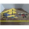 Image 1 : (2) Vintage cast aluminum air plane wall hanging décor