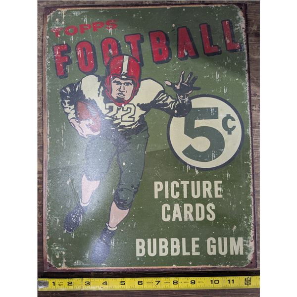 Tin sign, 16x12, Topps
