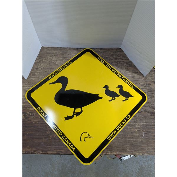 Ducks Unlimited, Duck crossing sign, 17.5"x17.5"