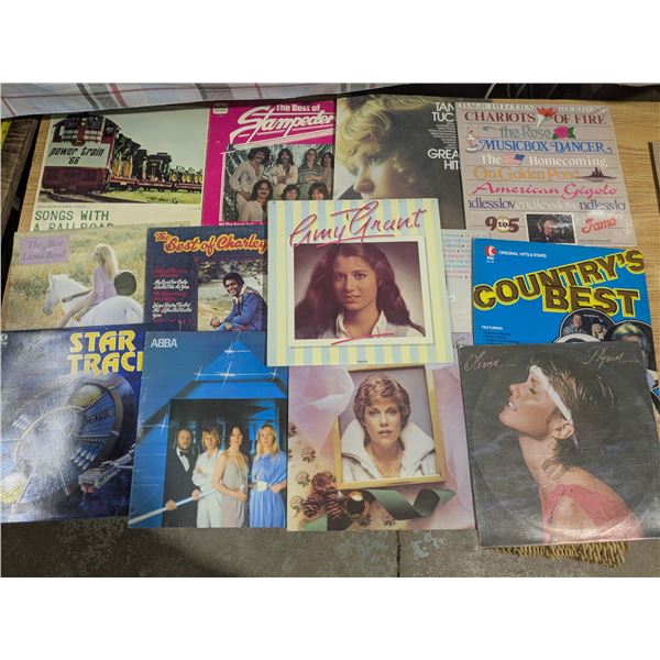(15) vinyl records, assorted artists and genres