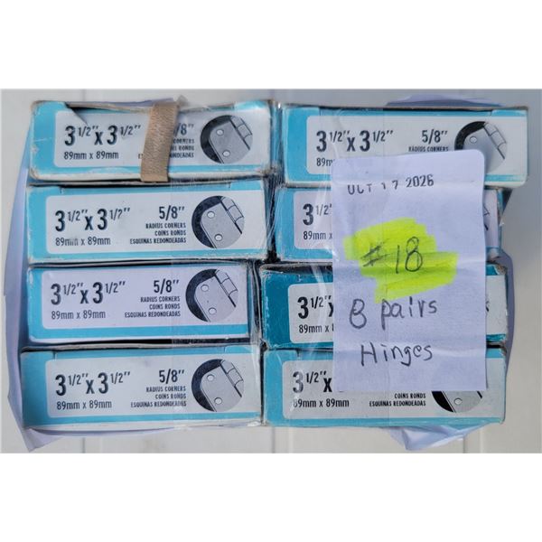 Hinges - 3-1/2" x 3-1/2" (8 Pairs)