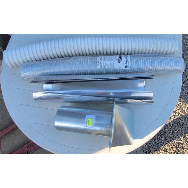 Vent Louver, Semi-Rigid Flexible Aluminum Duct, Aluminum Duct, Plastic Flex Cover