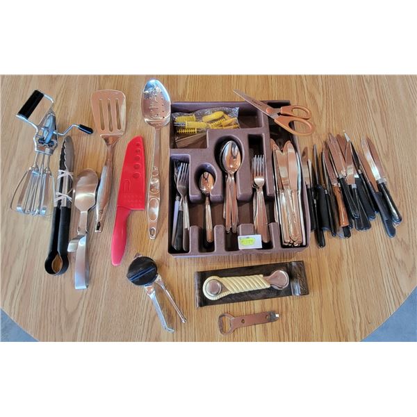 Assorted Kitchen Flatware etc.