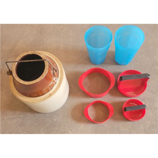 Crock (No Lid), Burger Patty Maker, Tumblers