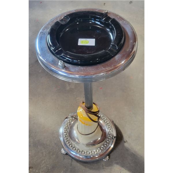 Ashtray Stand w/ Marble Light and Glass Ashtray (No Chips)