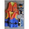 Image 1 : Large Life jackets (x2), boat seat risers (x2), Outboard Motor Lock