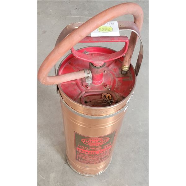 Vintage Copper Fire Extinguisher