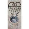 Image 2 : Decorative Wrought Iron Chair-Style Plant Stand