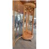 Image 2 : Bühler Furniture Lighted Oak Half-Round Curio Cabinet - 73" x 21" x 21"