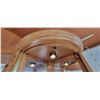 Image 3 : Bühler Furniture Lighted Oak Half-Round Curio Cabinet - 73" x 21" x 21"