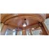 Image 4 : Bühler Furniture Lighted Oak Half-Round Curio Cabinet - 73" x 21" x 21"