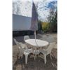 Image 1 : Picnic Table w/ 6 Chairs & Umbrella (52" x W 38" x H 29")