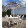 Image 2 : Picnic Table w/ 6 Chairs & Umbrella (52" x W 38" x H 29")