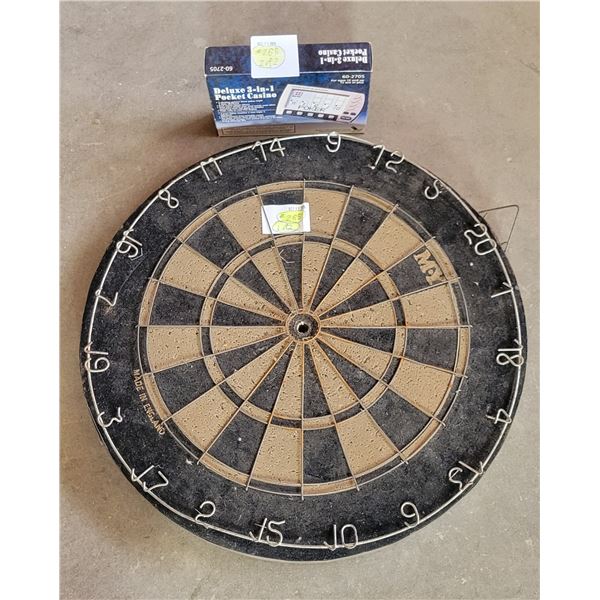 Dart Board & Pocket Casino Game