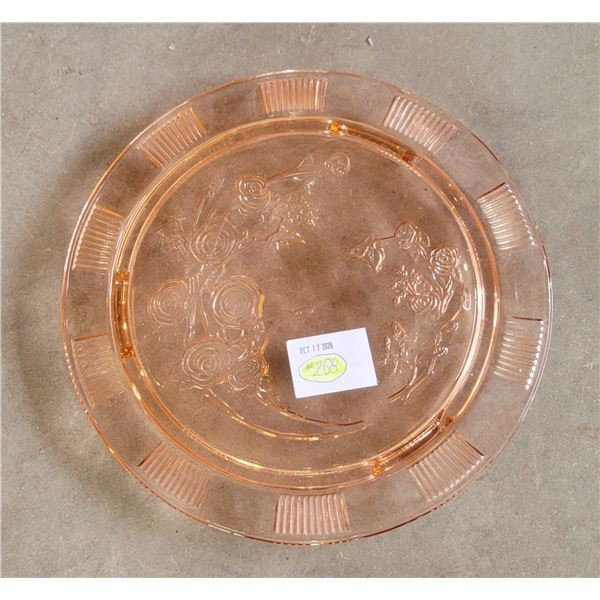 Depression Glass – Cake Plate / Fruit Plate