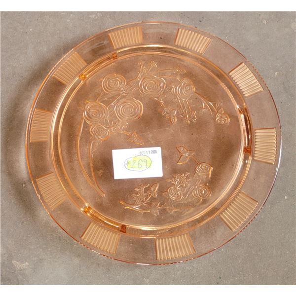 Depression Glass – Cake Plate / Fruit Plate
