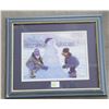 Image 1 : Framed Print – Snowmen (23½" x 19½")