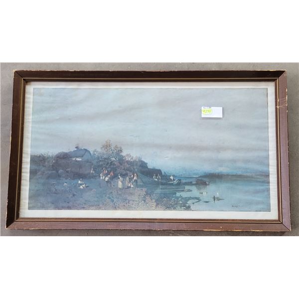Print of Vintage Watercolour Scene